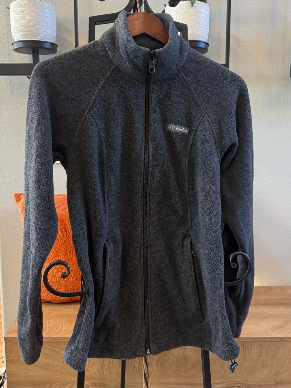 Columbia Men’s Charcoal Black Full-Zip Fleece Jacket